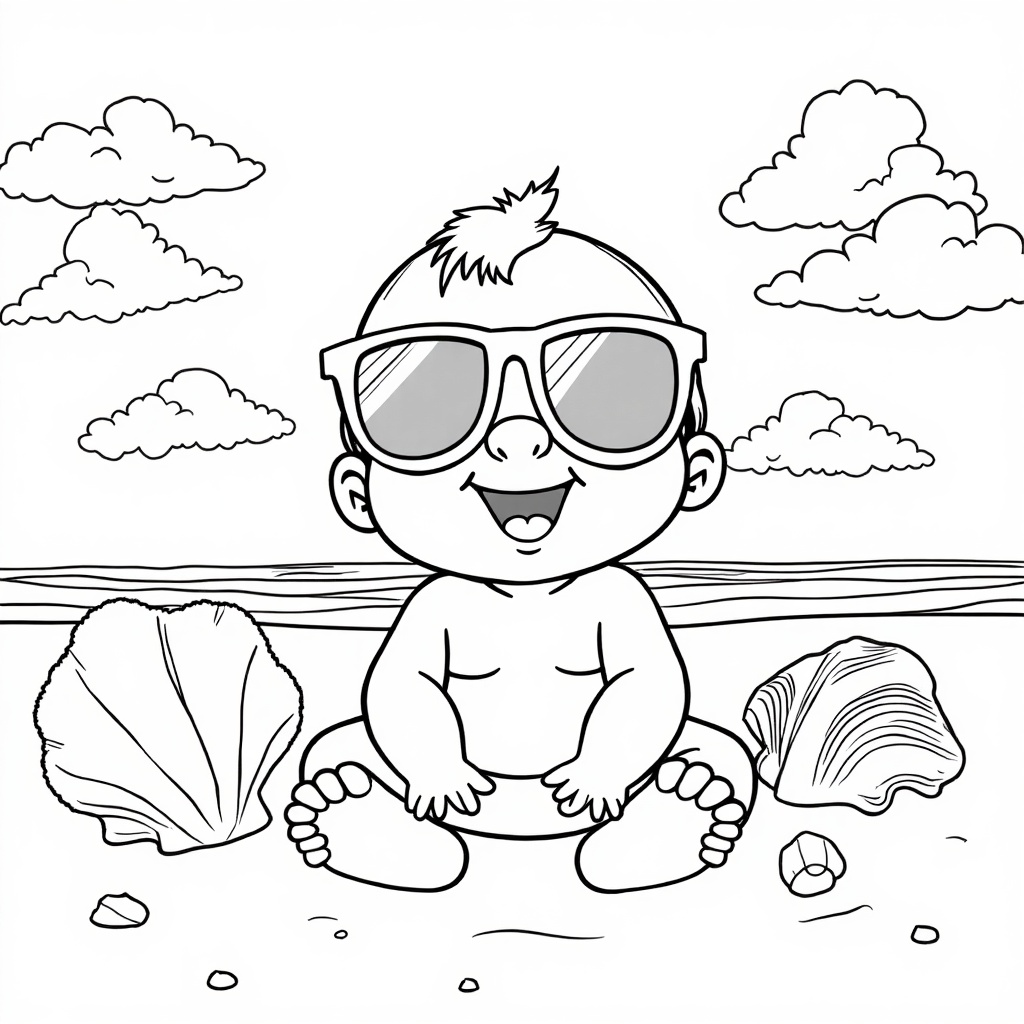 Sunny Beach Fun colored preview