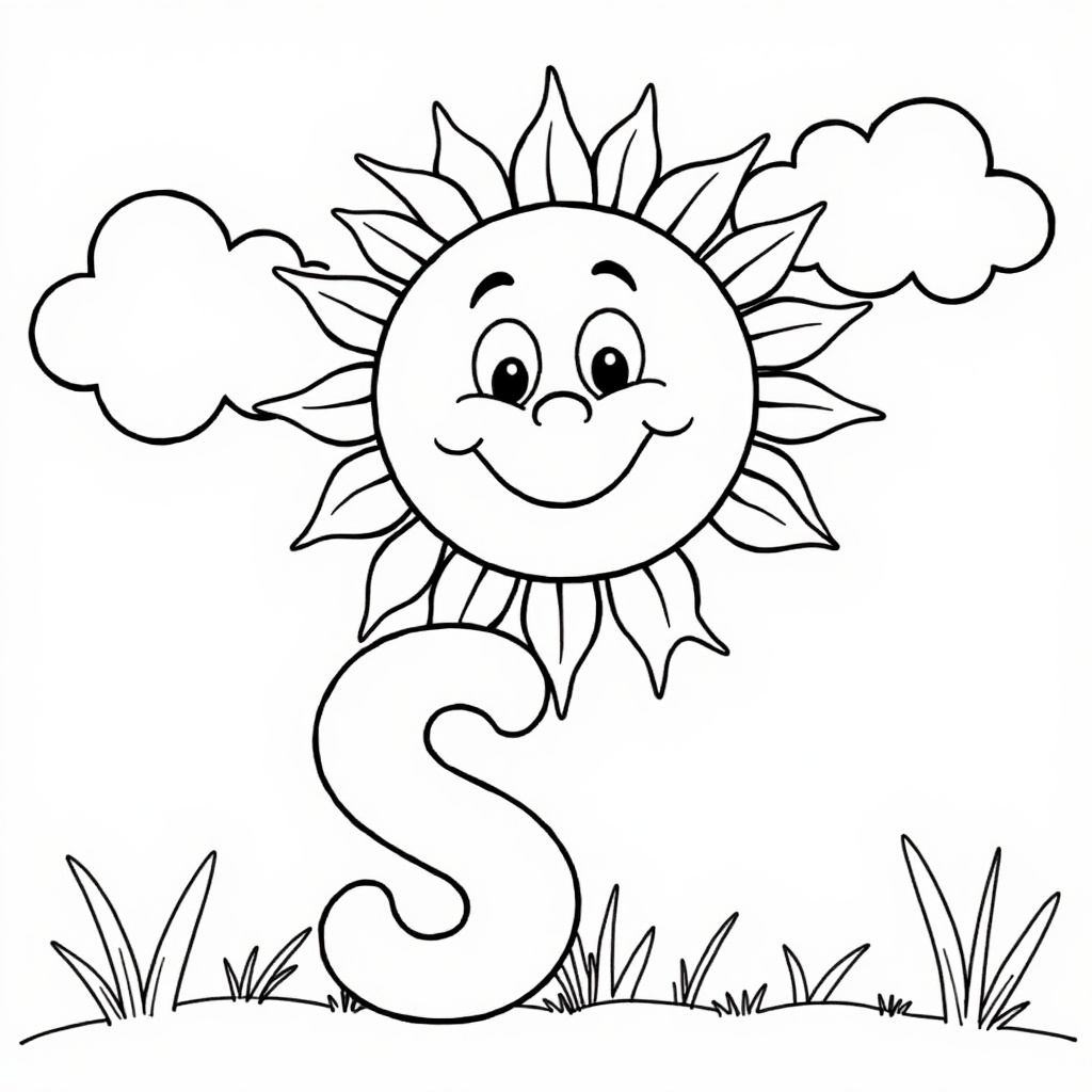 Sunny Letter S Adventure colored preview