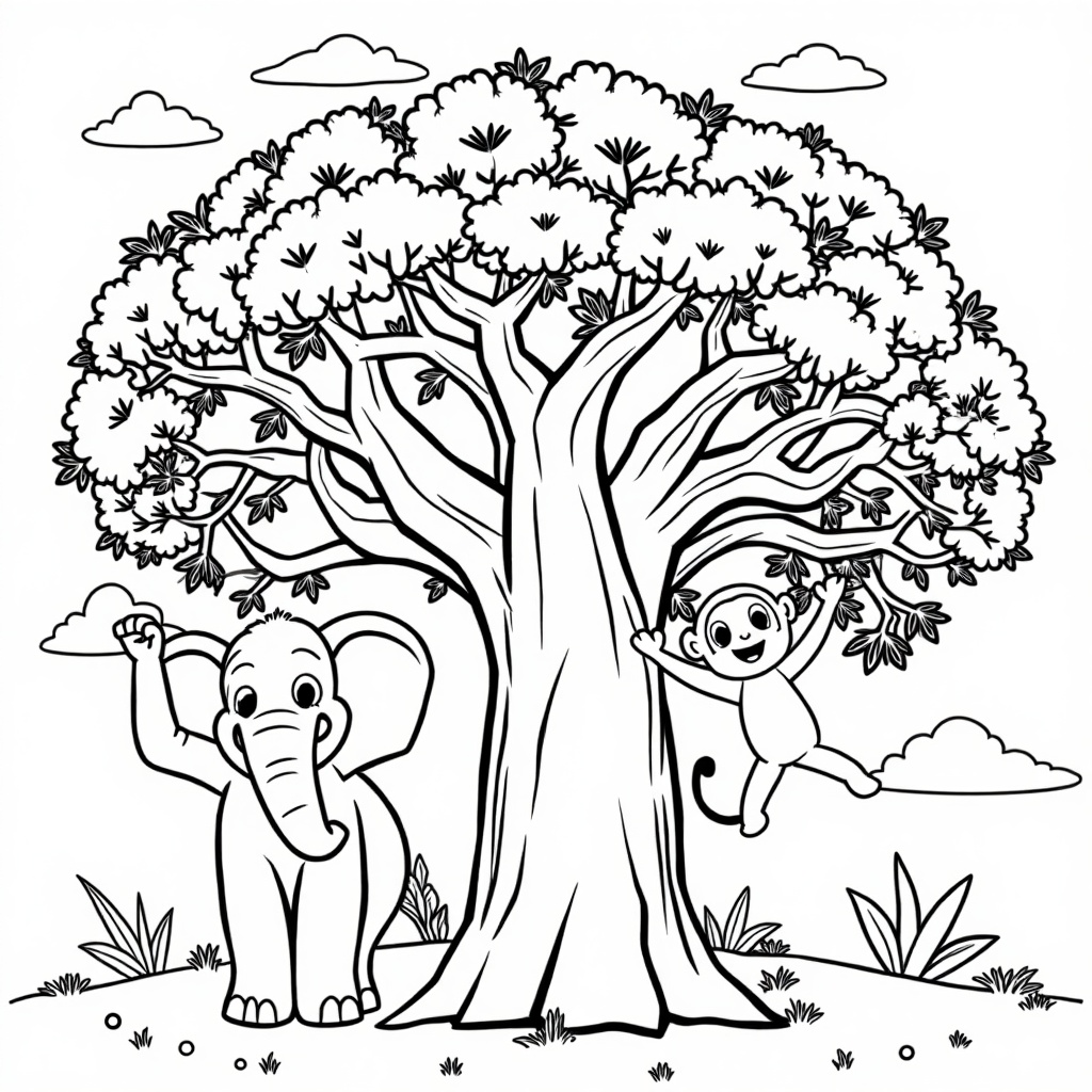 Joyful Baobab Adventures colored preview