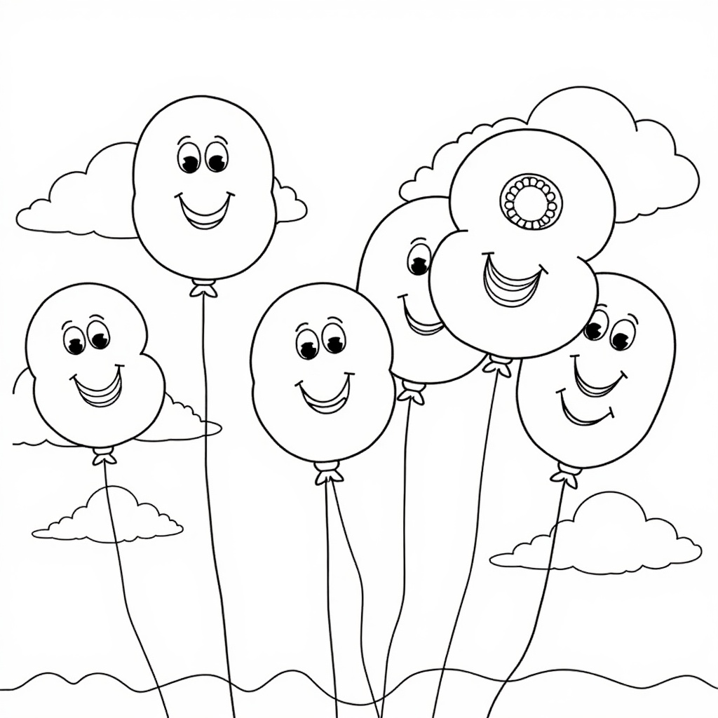 Balloons of Joy colored preview