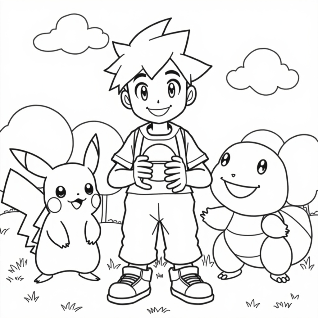 Ash and Friends Adventure colored preview