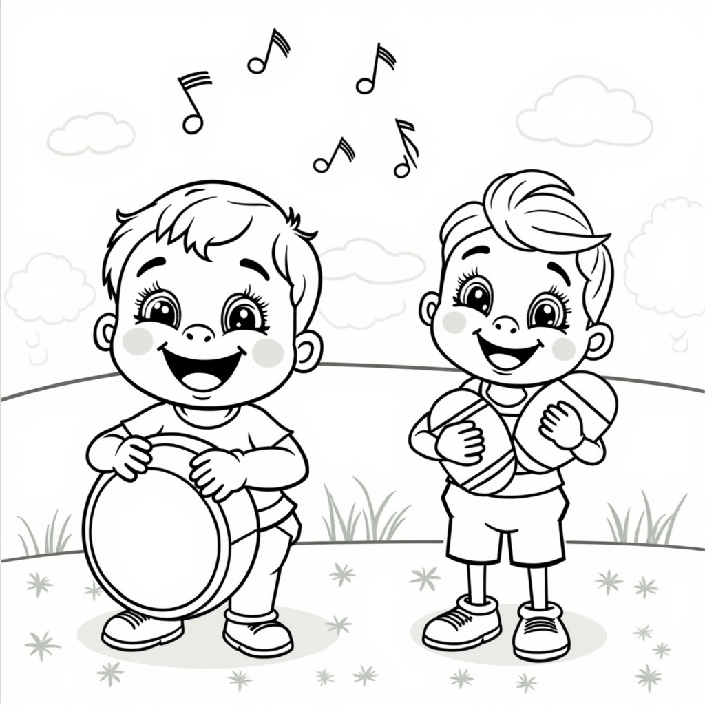 Musical Friends' Fun colored preview