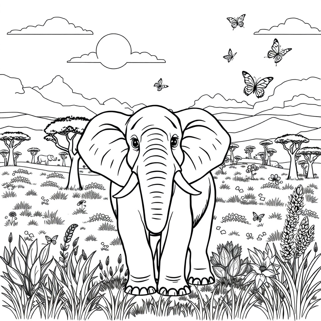 Elephant Joy in the Savanna