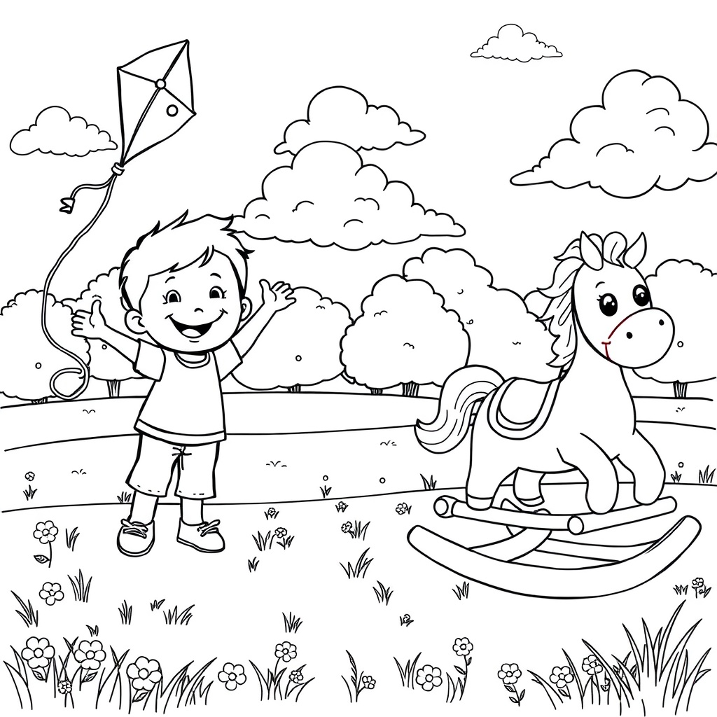 Kite Flying and Horse Riding Fun