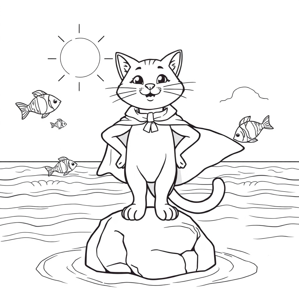 Cat with Cape, Water Hero