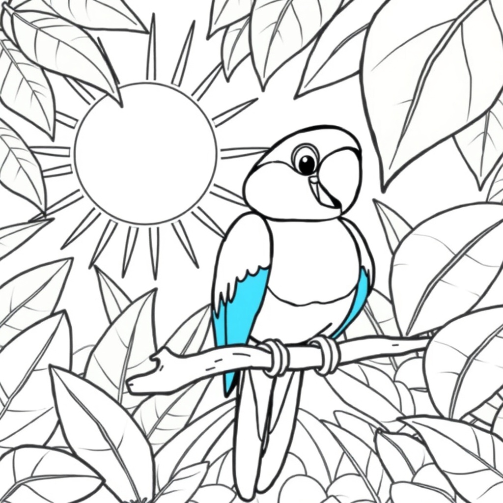 Playful Parrot in the Jungle