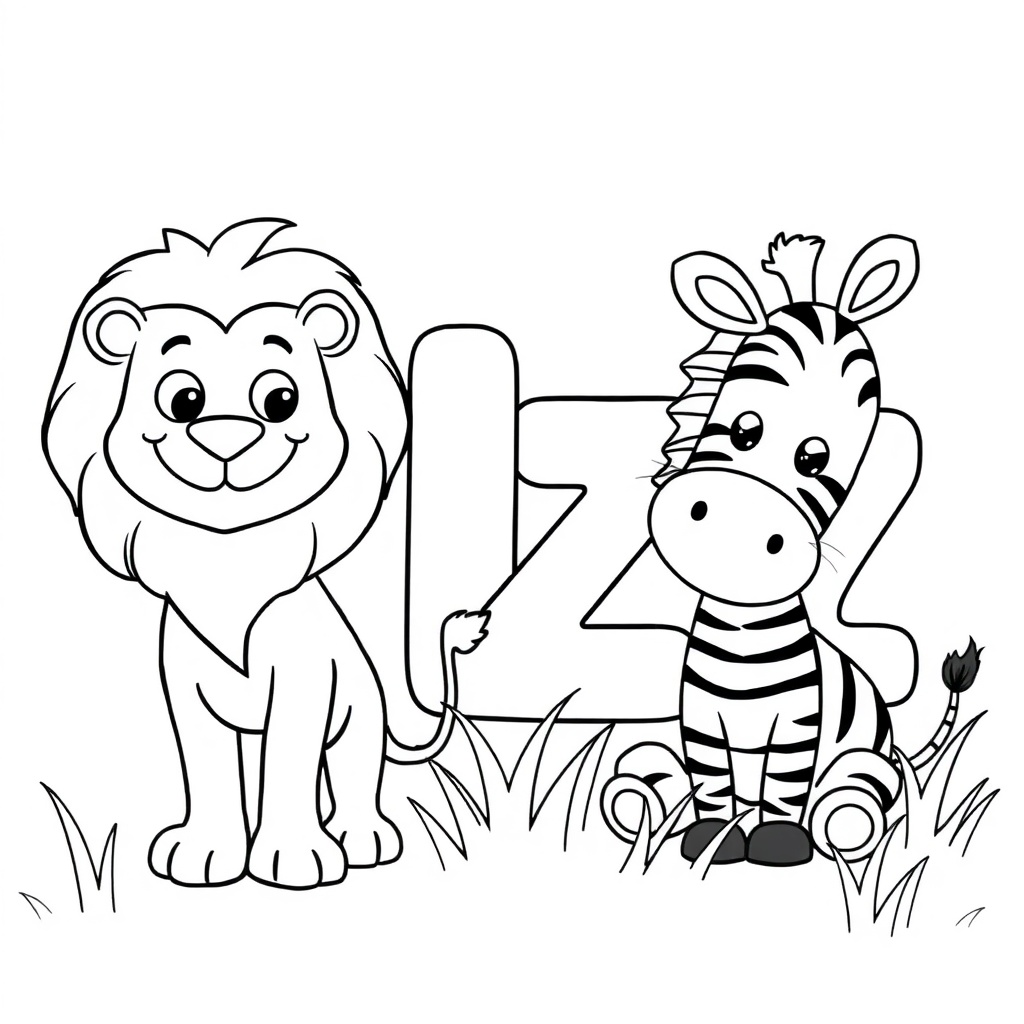 Lively Letters: Lion and Zebra
