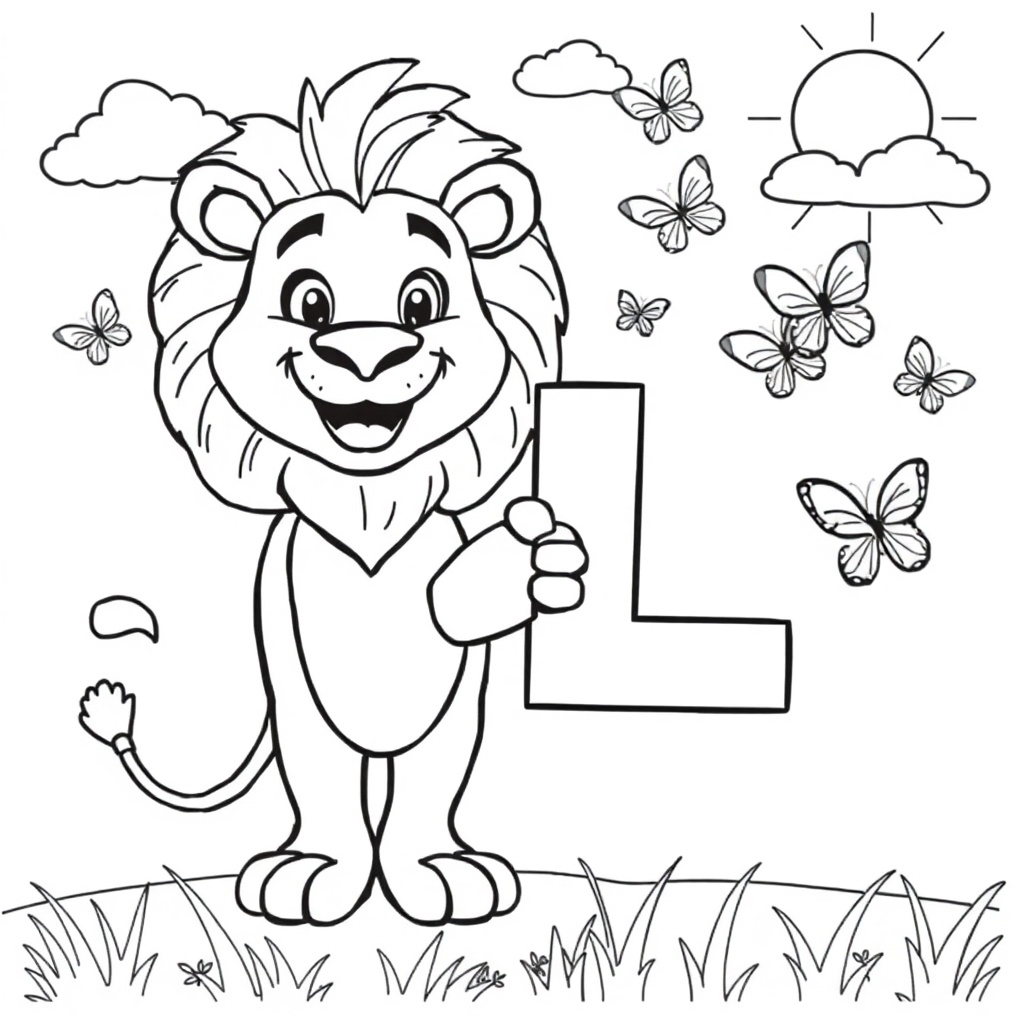 Lively Letter L Lion